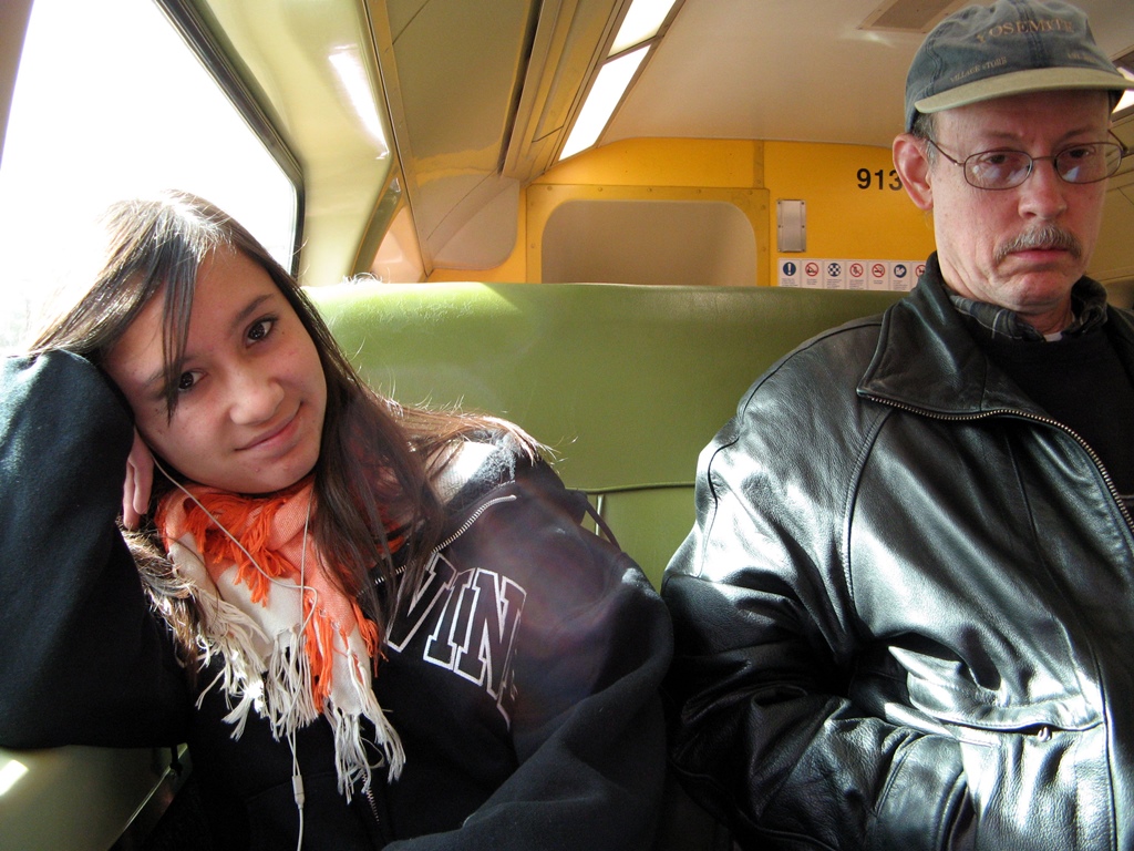 Connie and Bob on Train